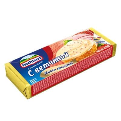 Сыр HOCHLAND плавленый с ветчиной 100 г 35%