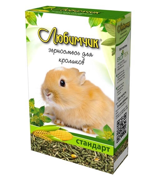 Корм ЛЮБИМЧИК "Стандарт" для кроликов 400 г