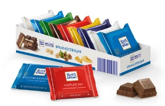 Шоколад RITTER SPORT Mini "Яркая коллекция" в ассортименте 9 &times; 16,67 г