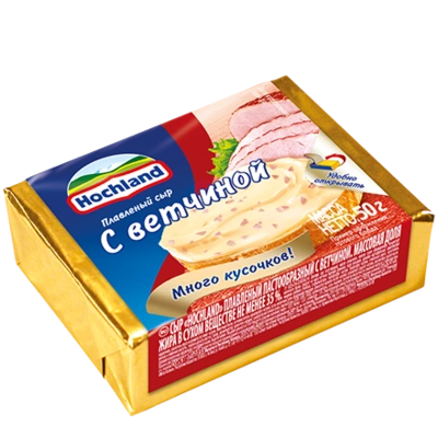 Сыр HOCHLAND плавленый с ветчиной 50 г 35%