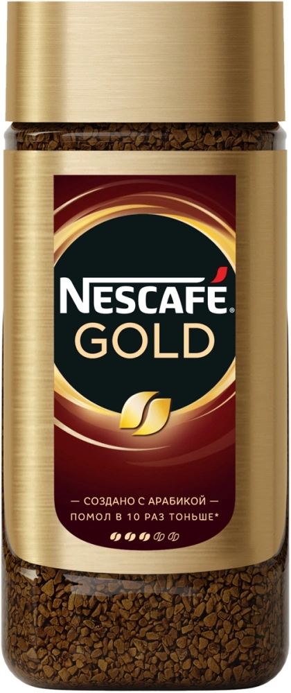 Кофе растворимый NESCAFE Gold 95 г, стеклянная банка
