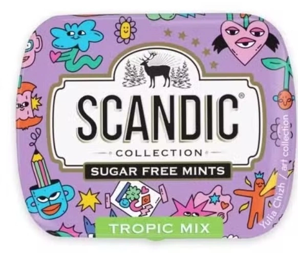 Драже SCANDIC "Тропический микс" без сахара 14 г