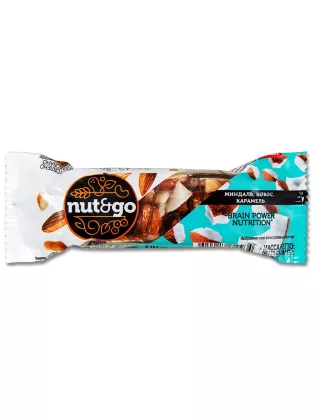 Батончик NUT AND GO миндальный с кокосом 36 г Батончик NUT AND GO миндальный с кокосом 36 г
