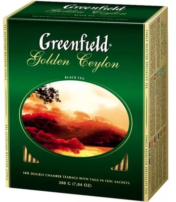 Чай черный GREENFIELD "Golden Ceylon" 100 &times; 2 г