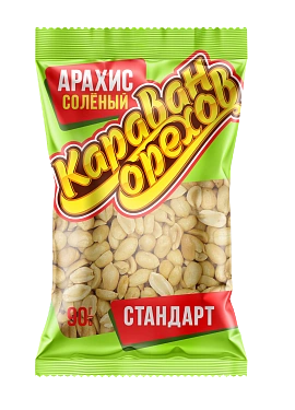 Арахис КАРАВАН ОРЕХОВ "Стандарт" жареный соленый 40 г