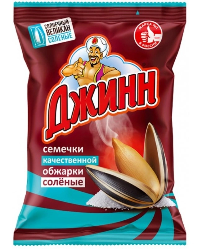 Семечки ДЖИНН Семечки ДЖИНН "Солнечный великан" жареные соленые 200 г