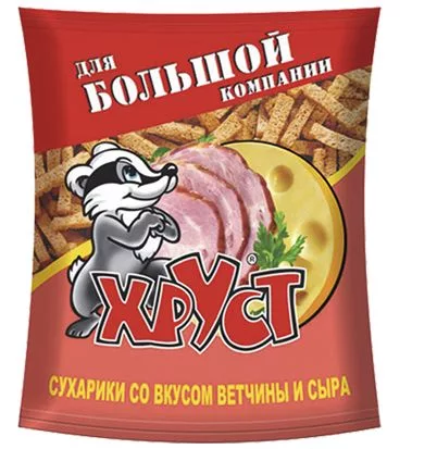 Сухарики ХРУСТ ржано-пшеничные ветчина и сыр 100 г