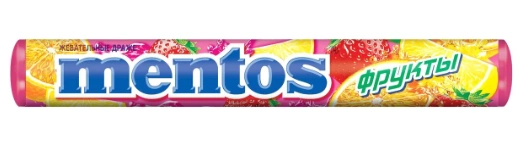 Драже MENTOS фрукты 37 г