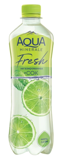 Вода питьевая AQUA MINERALE "Актив" со вкусом лайма и мяты негазированная 0,5 л
