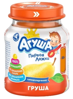 Пюре фруктовое АГУША груша 100 г
