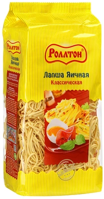 Макаронные изделия РОЛЛТОН "Классическая" лапша яичная 400 г